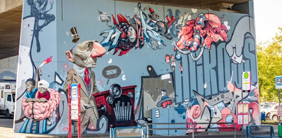 Großes Wandbild bei Museumsnacht macht Urban Art in Koblenz sichtbar Großes Wandbild bei Museumsnacht macht Urban Art in Koblenz sichtbar